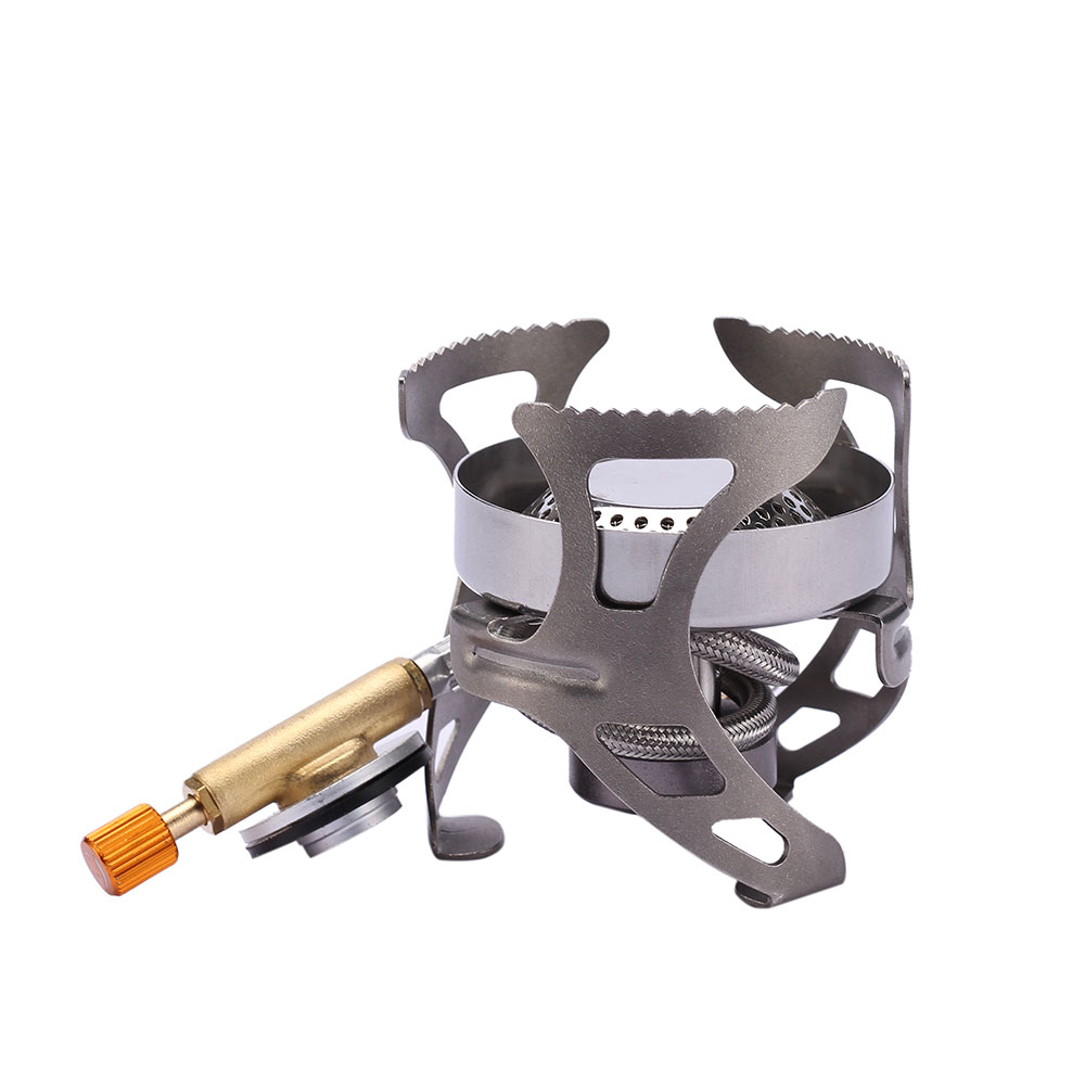 BRS High-Power Outdoor Gas Stove, compact and powerful, displayed with its durable stainless steel, copper, and aluminum build.