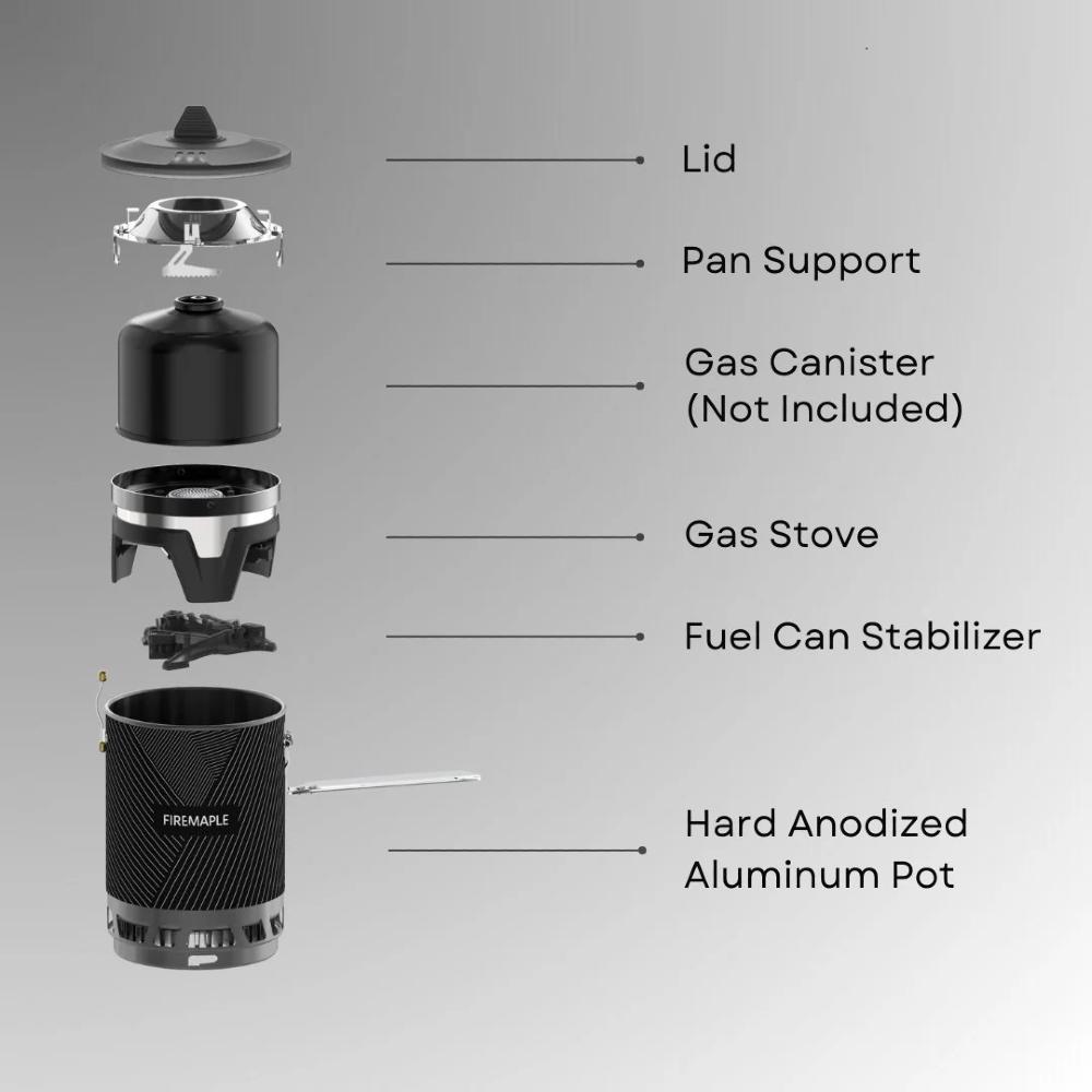 Fire-Maple FMS-X2 PRO - Ultra-Compact, Windproof Portable Camping Stove and Cooking System