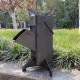 Heavy-Duty Foldable Rocket Stove in black color