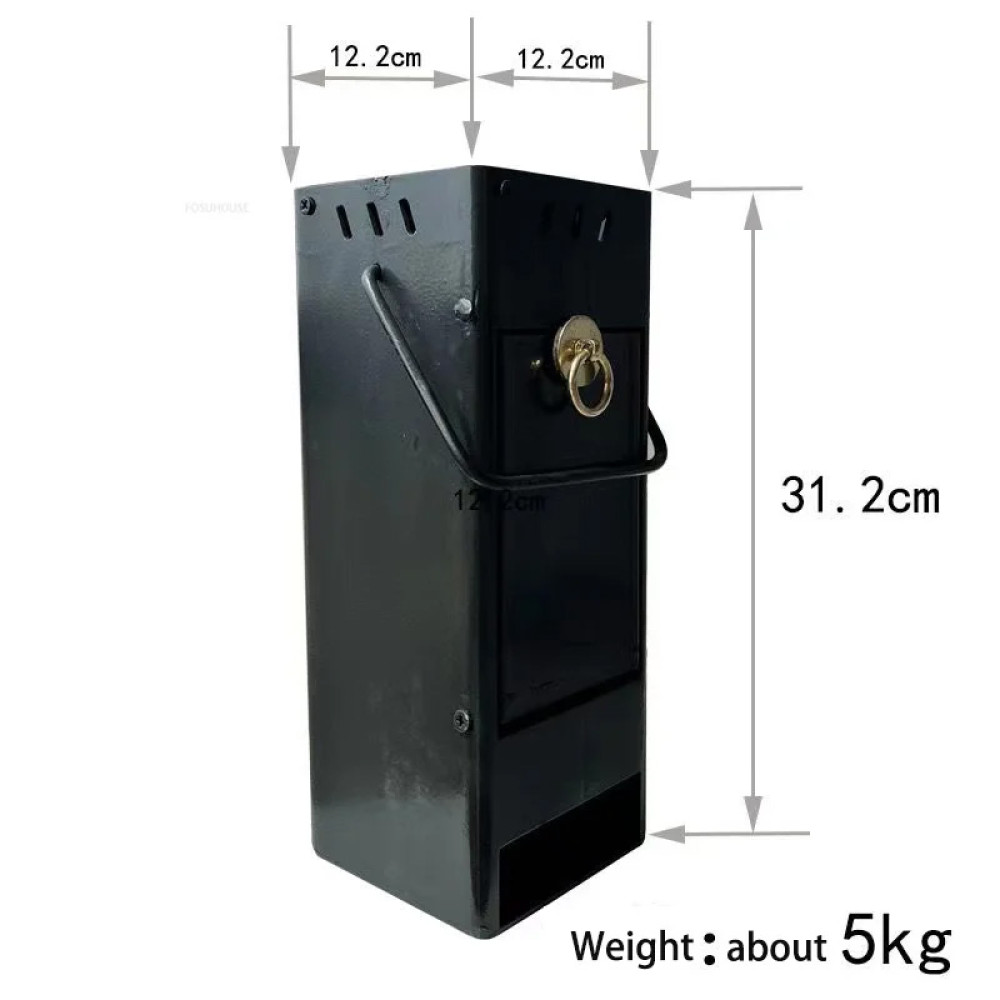 Heavy-Duty Foldable Rocket Stove in black color