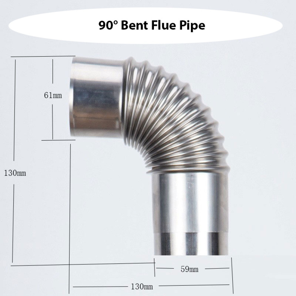 Stainless steel hot tent stove accessories for flue systems, including smoke pipes, anti-scald sheaths, and regulating chimneys