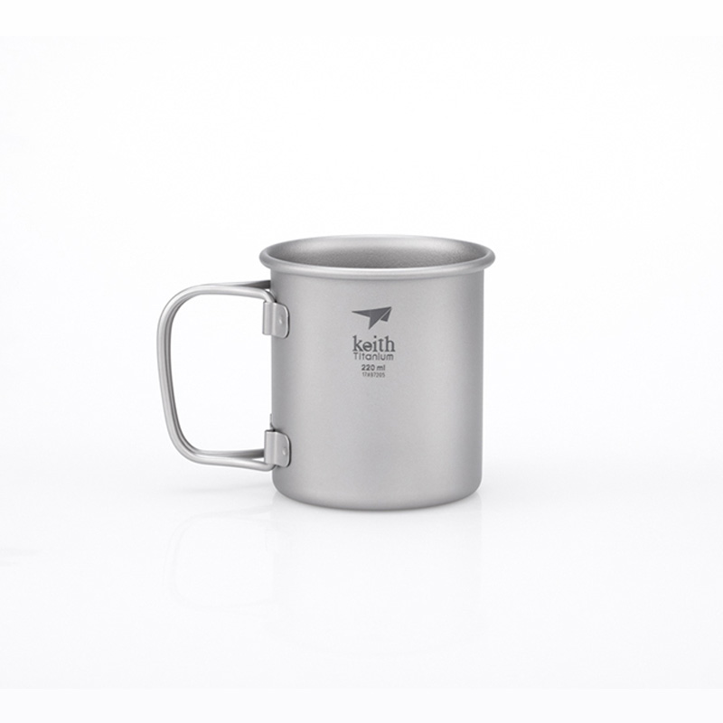 Keith Titanium Mug with Folding Handles - 220ml