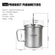 Lixada Titanium French Press Coffee Maker - 750ml Lixada Titanium French Press Coffee Maker - 750ml