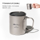 MOBI GARDEN Double-Walled Titanium Cup with Cover for Camping and Hiking