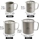 Assorted Naturehike Titanium Camp Pots and Mugs showcasing their compact design and foldable handles
