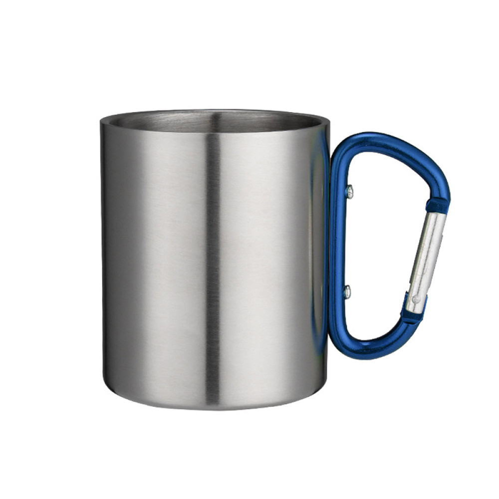 Stainless Steel Camping Mug with Carabiner Handle