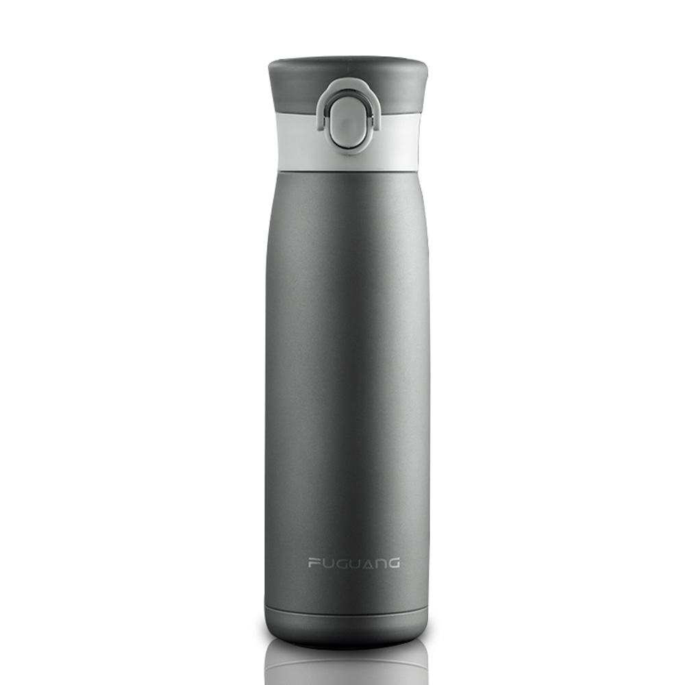 420ml Titanium Double-Wall Insulated Thermos Flask - Pure Titanium with Straw and Cleaning Brush