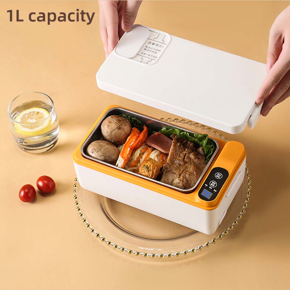 USB Electric Heated Lunch Box with Rechargeable Battery and 1L Capacity