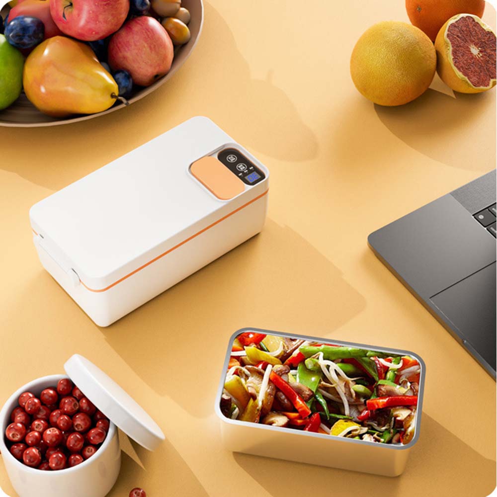 USB Electric Heated Lunch Box with Rechargeable Battery and 1L Capacity