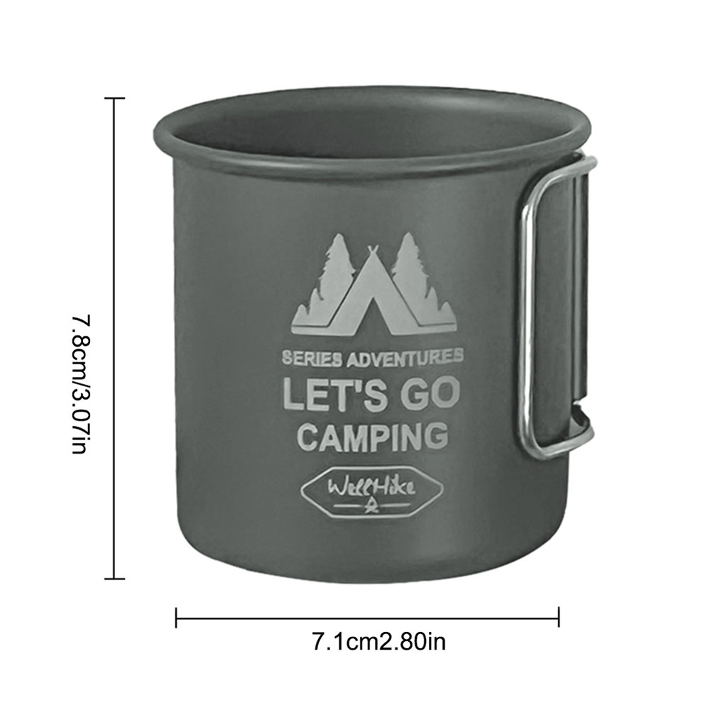 Aluminium Alloy Outdoor Camping Mug - 300ml