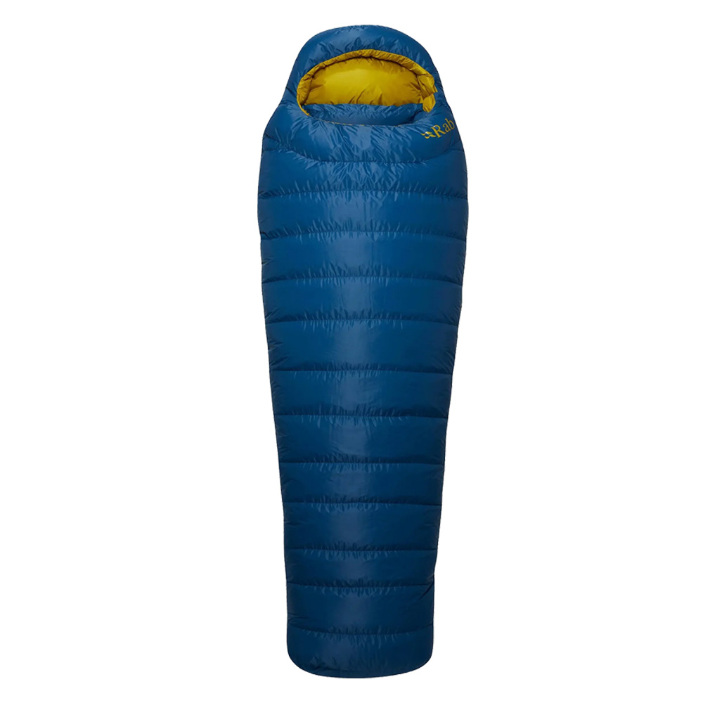 Durable sleeping bag with Pertex Quantum Pro outer layer and 650FP European Duck Down insulation.