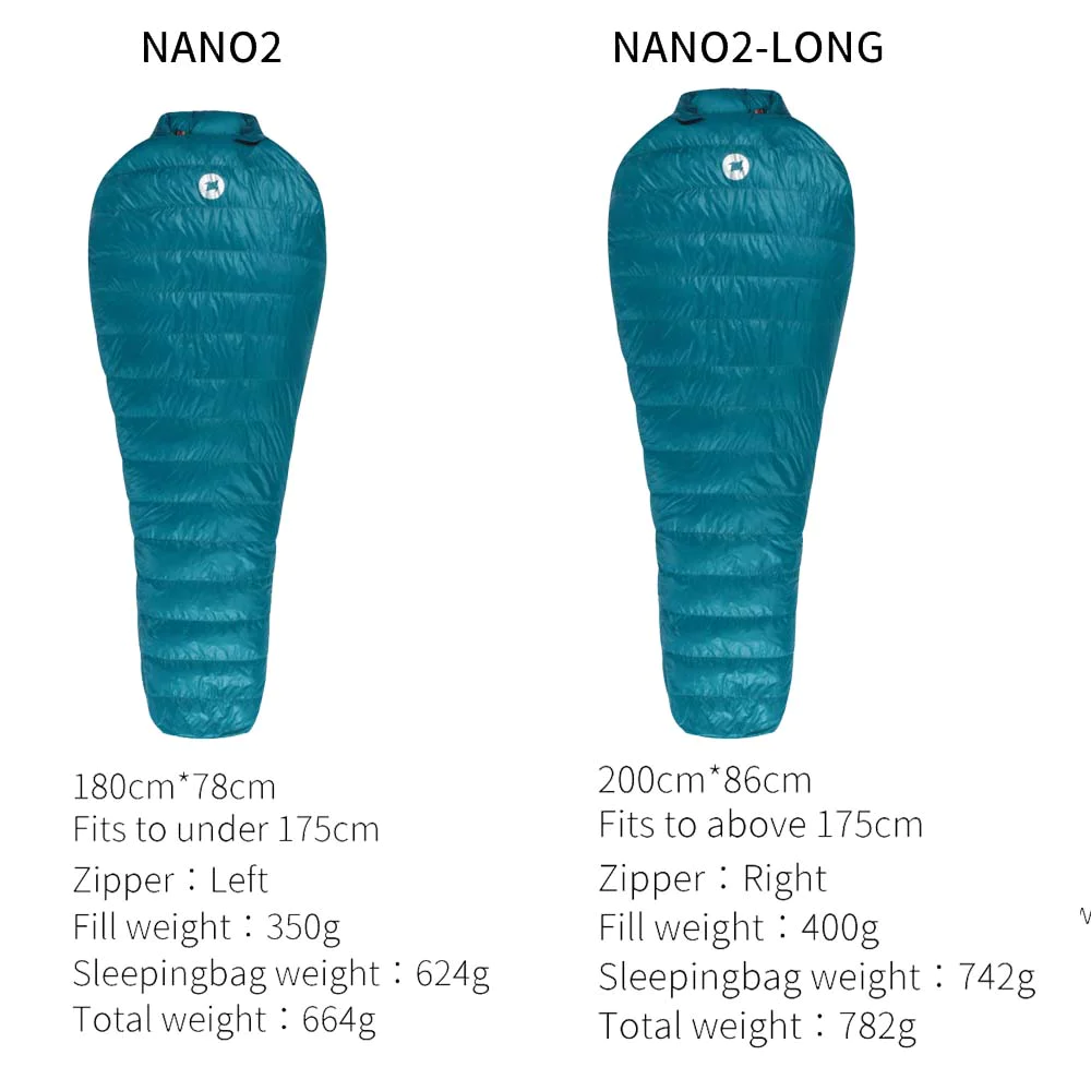 Aegismax Nano2 Goose Down Sleeping Bag – 0°C Ultralight Down Bag