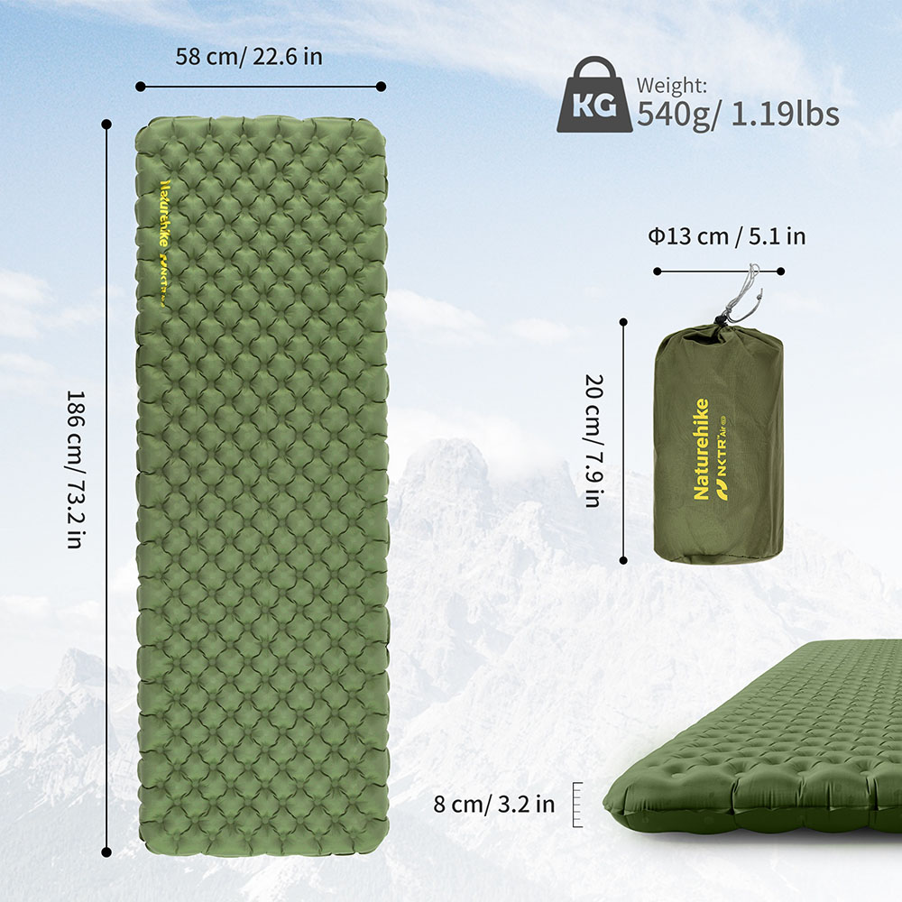 Naturehike 4.6R Ultra Light Inflatable Sleeping Mat in Small size