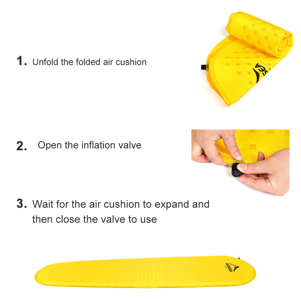Widesea Self-inflating Sleeping Mat In yellow color