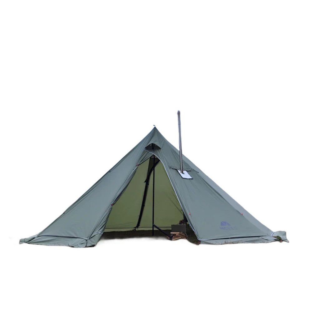 MCETO 5M Teepee Hot Tent for 5-6 Persons with Stove Jack and Snow Skirt