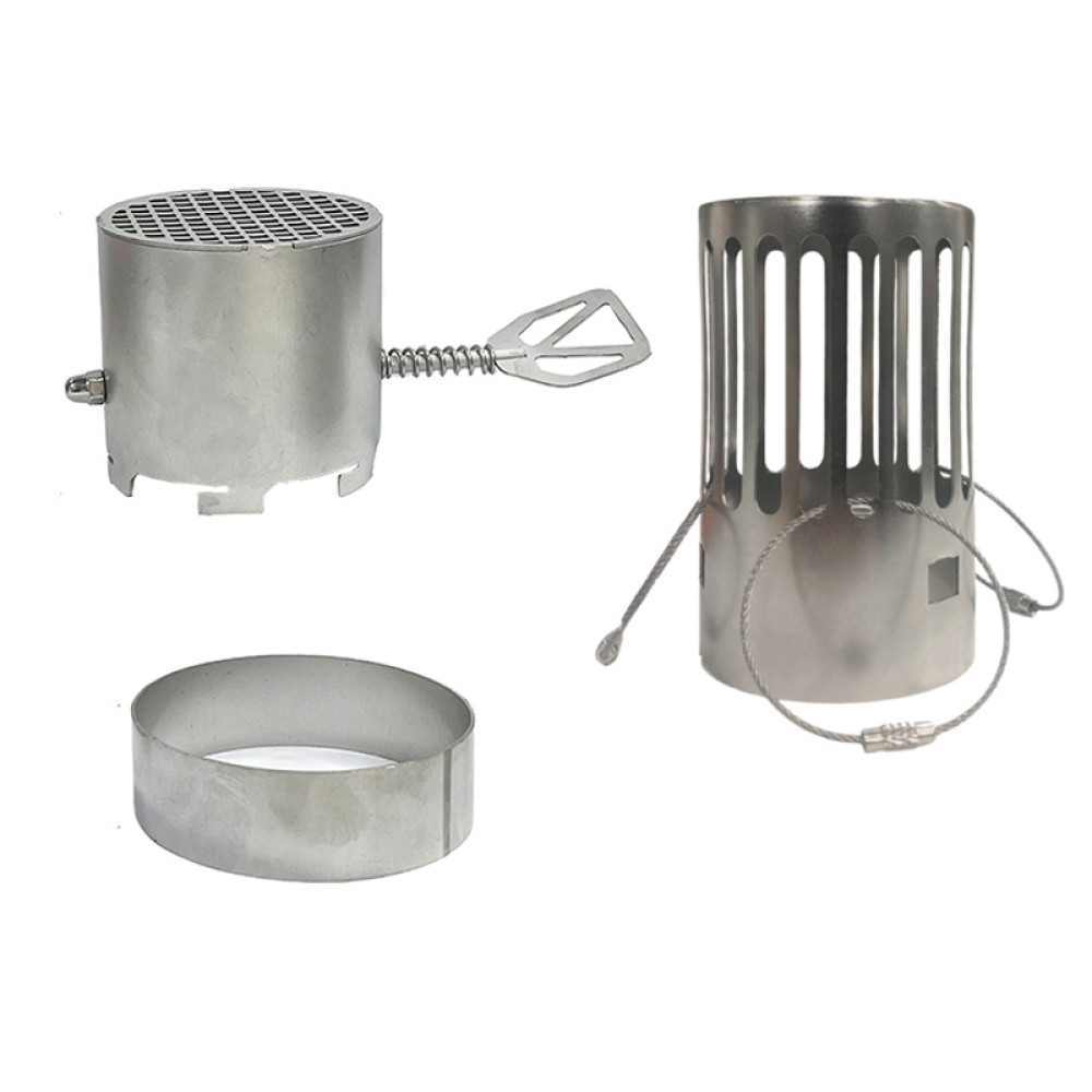 Hot Tent Stove Chimney Damper and Spark Arrestor Set 