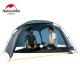 Naturehike Cloud-Peak 4 Seasons 2-Person Tent in Blue, featuring 15D Nylon Plaid and 20D Waterproof Velvet Silk construction, with Aluminum Alloy Poles and comprehensive camping accessories.