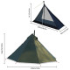 Top Lander 1-Person Teepee Hot Tent with Stove Jack in khaki color