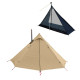 Top Lander 1-Person Teepee Hot Tent with Stove Jack in khaki color