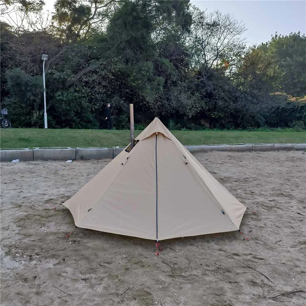 Top Lander 1-Person Teepee Hot Tent with Stove Jack Pyramid