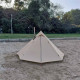 Top Lander 1-Person Teepee Hot Tent with Stove Jack in khaki color