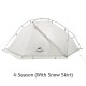 Naturehike VIK ultralight camping tent for 1 person in a 3 season use, waterproof and windproof with automatic magnet closure, 7001 aluminum alloy poles and storage net pocket for small items, and zippered doors for easy access and ventilation.