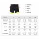 ARSUXEO Men’s 2-in-1 Running Shorts Size Chart – US S to XXL with waist, hip, and leg measurements