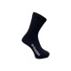 Side view of a single black Extremities Evolution waterproof long sock showing the logo near the toe.