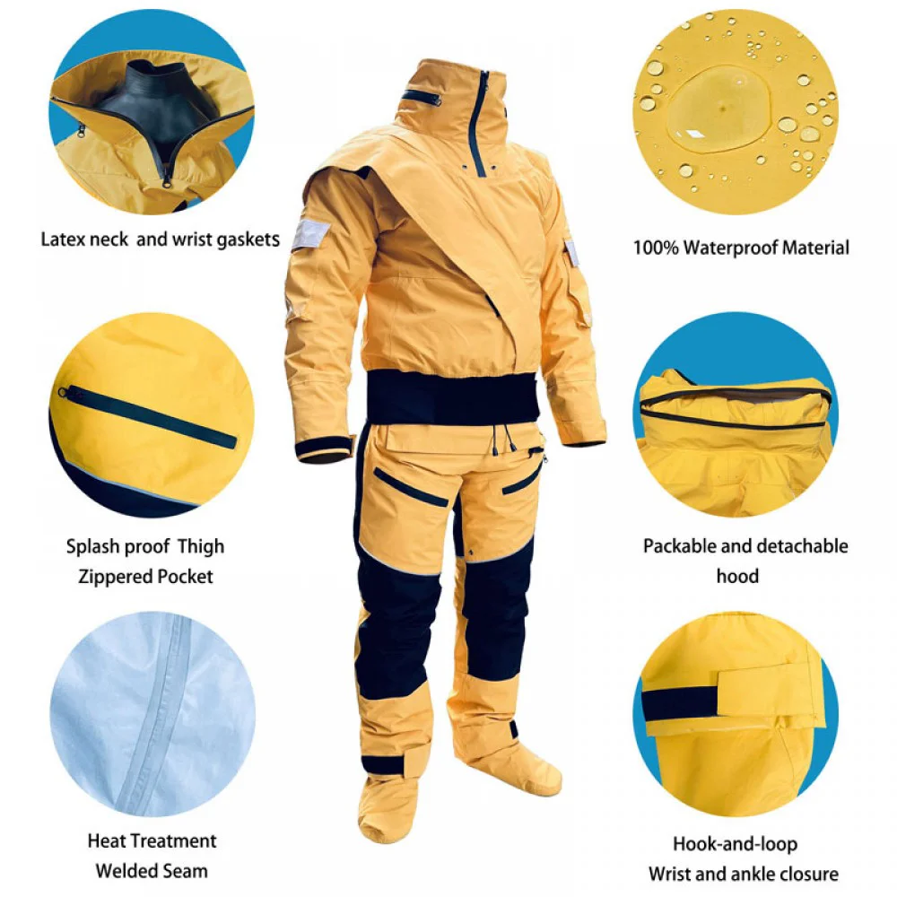 Premium Men's Hooded Kayak Dry Suit | Backwoods Outdoor Gear