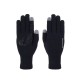 Pair of Extremities waterproof gloves showing touchscreen fingertips and grippy palm design on one glove, logo on back of other.