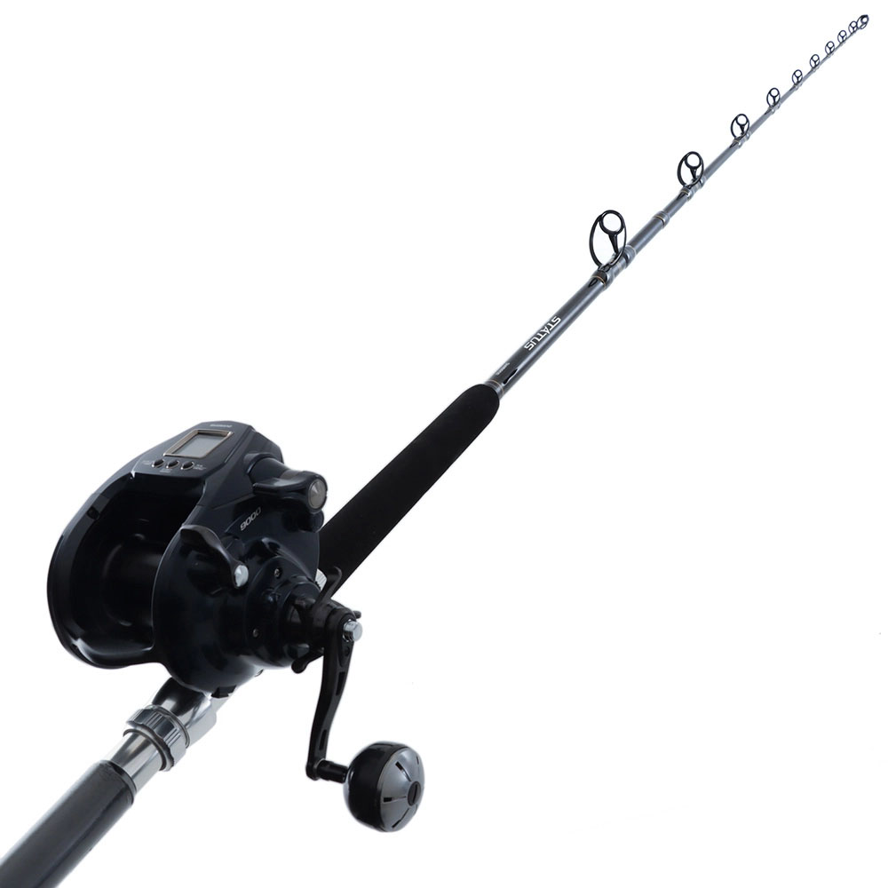 Shimano Forcemaster 9000A Status Blue Water Drone Combo Shimano Forcemaster 9000A electric reel paired with Status Blue Water drone fishing rod combo for offshore fishing
