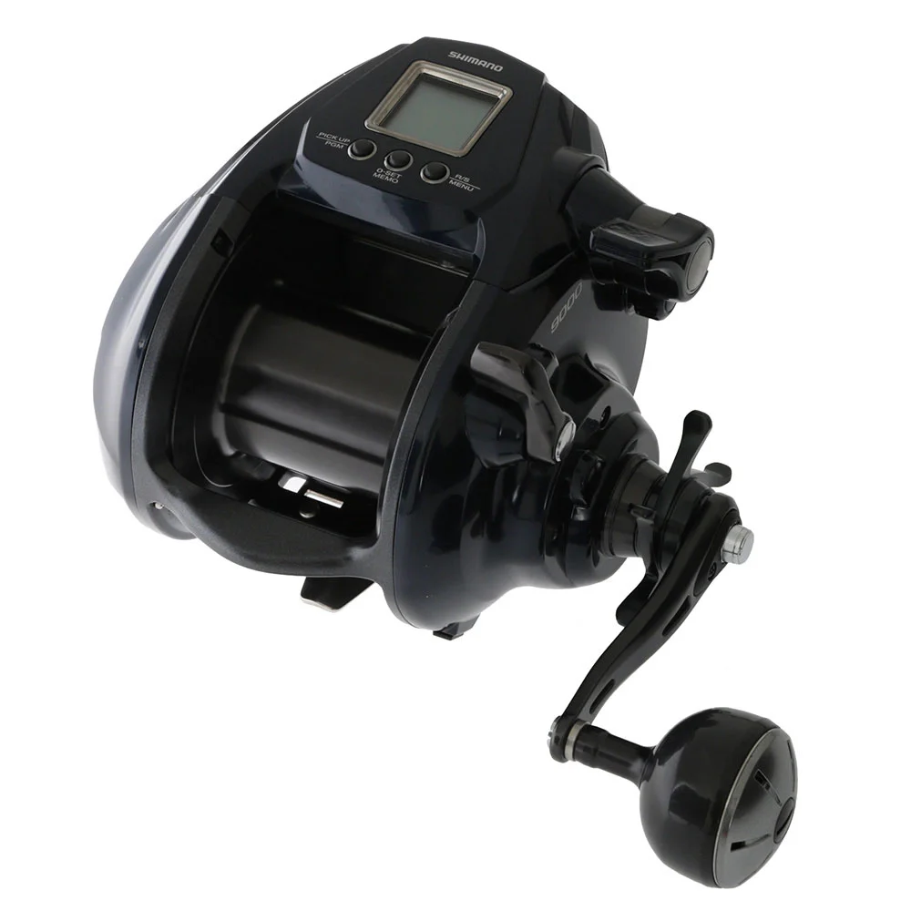 Shimano Forcemaster 9000A electric reel paired with Status Blue Water drone fishing rod combo for offshore fishing