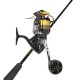 Shimano Socorro 10000 spinning reel mounted on Vortex jigging fishing rod combo for saltwater fishing