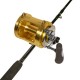 Shimano Tiagra 80WA big game fishing reel mounted on Status bluewater game fishing rod combo