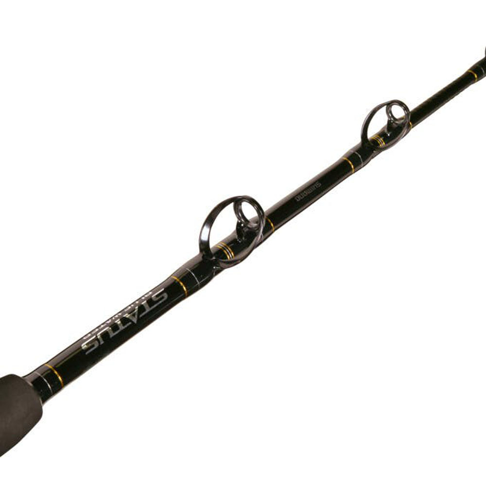 Shimano Tiagra 80WA big game fishing reel mounted on Status bluewater game fishing rod combo