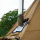 Hot Tent Stove Fireproof Ribbon With 2 Adjustable Clamps in brown and black color