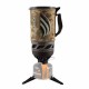 Jetboil Flash Cooking System – Camo Edition with Fuel Canister Jetboil Flash camping stove system in camouflage design with Jetpower fuel canister and tripod support