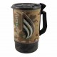 Jetboil Flash 1.0L Cooking Cup – Camo Sleeve and Black Lid Jetboil insulated cooking cup in camo finish with handle and plastic lid for outdoor cooking