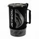 Jetboil Flash 1.0L Cooking Cup – Carbon Black Sleeve with Lid Jetboil insulated cooking cup in black carbon finish, shown with handle and plastic lid