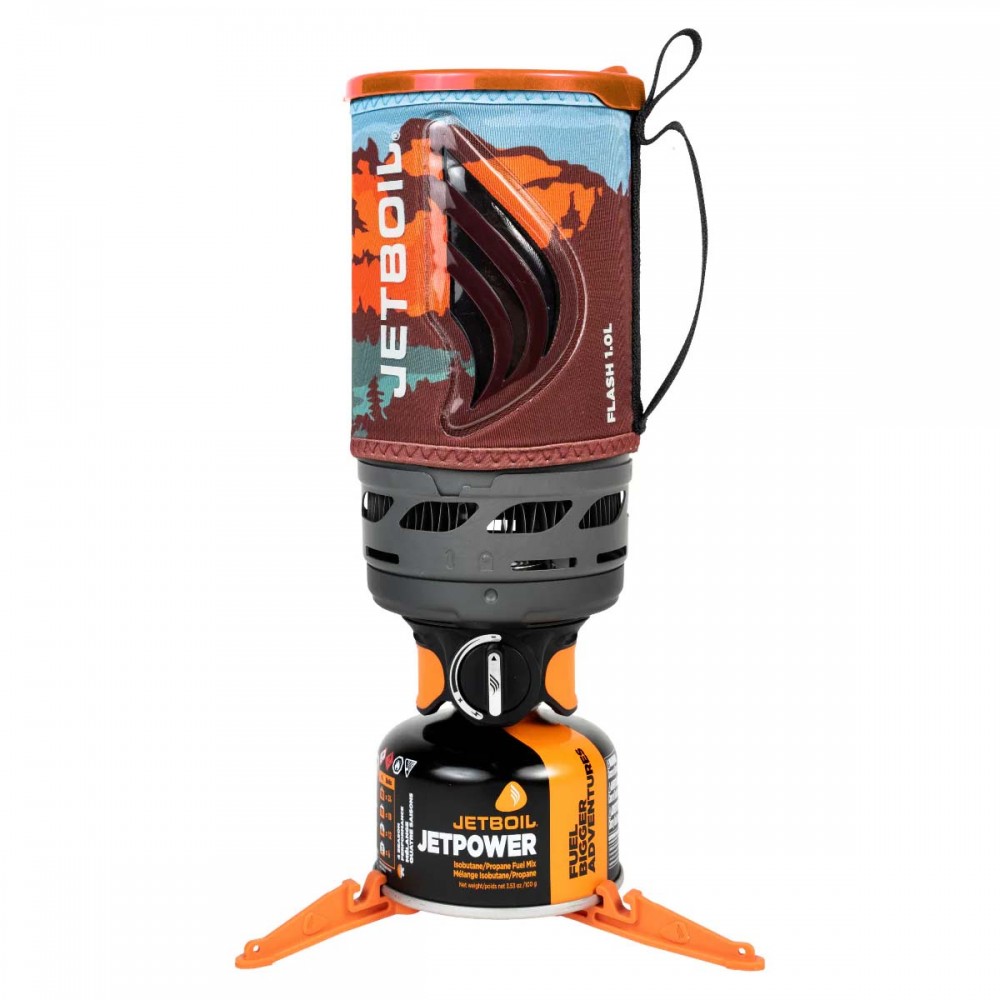 Jetboil Flash 1.0L – Mountainscape Graphic Design Jetboil Flash 1.0L Cooking System – Mountainscape Pattern with Cosy