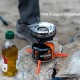 Jetboil MiniMo Cooking System in Action – Outdoor Cooking with Pan Support Jetboil MiniMo stove with pot support in use outdoors, cooking with skillet and Jetpower fuel canister