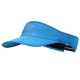 Blue sports visor cap made of breathable mesh with adjustable back strap.