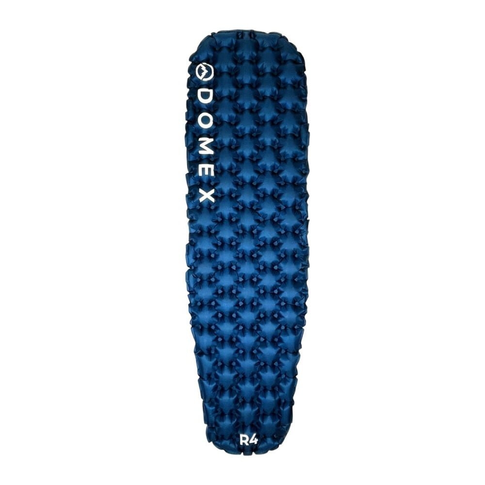 Domex Compact R4 inflatable air sleeping mat designed for 3-season camping, hiking, backpacking and lightweight outdoor sleeping comfort