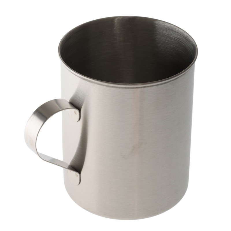 Domex 450ml stainless steel camping mug with durable single-wall design for hiking, camping, travel and outdoor adventure use