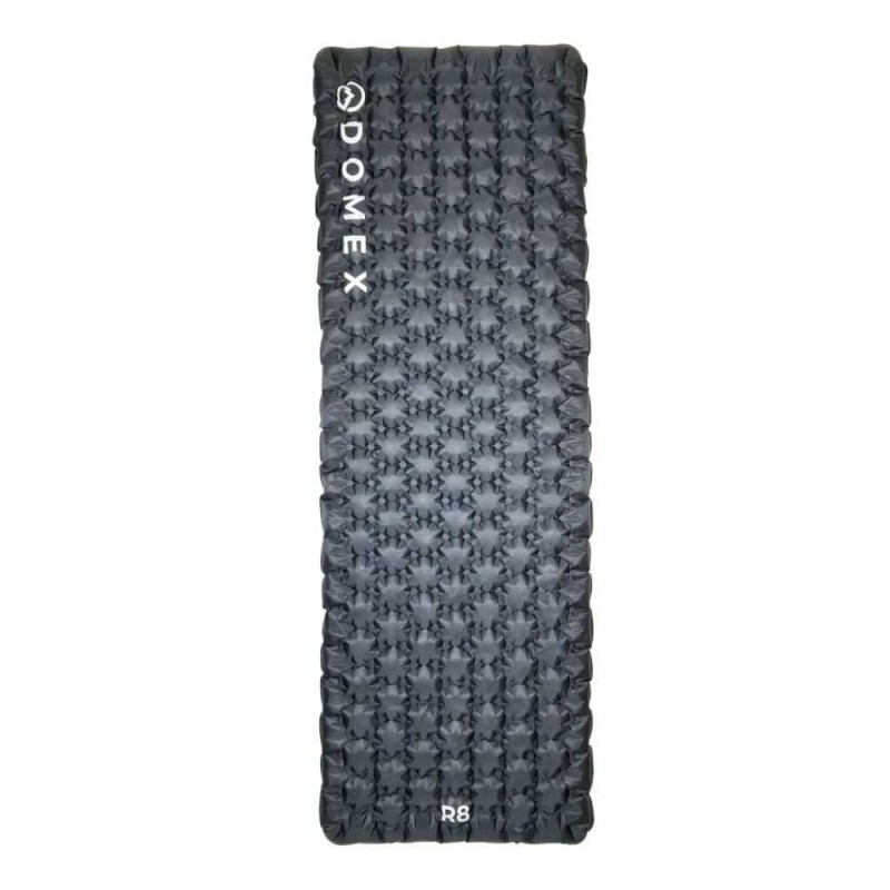 Domex Ultra XT R8 long and wide inflatable air sleeping mat designed for 4-season camping, hiking, backpacking and cold weather outdoor adventures