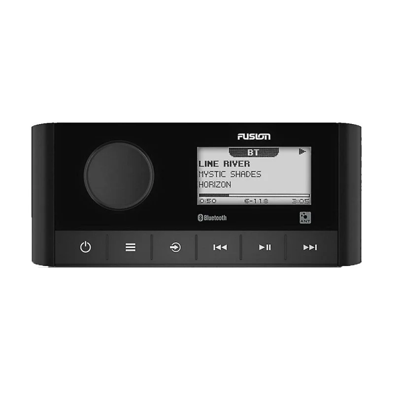 Fusion MS-RA60 marine stereo head unit with wireless Bluetooth connectivity compact display and media controls for boats yachts and marine audio systems