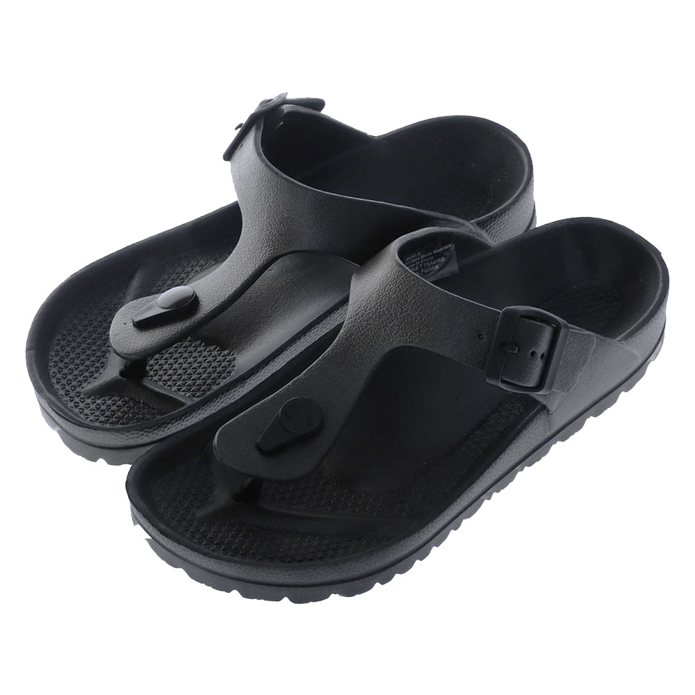 Northside Bria women’s open toe sandals in onyx black featuring lightweight slip-on comfort adjustable buckle strap textured footbed and casual summer design