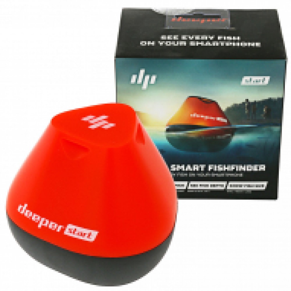 Deeper START portable smart fishfinder with WiFi connectivity and castable wireless sonar designed for recreational fishing from shore, docks, kayaks and small boats