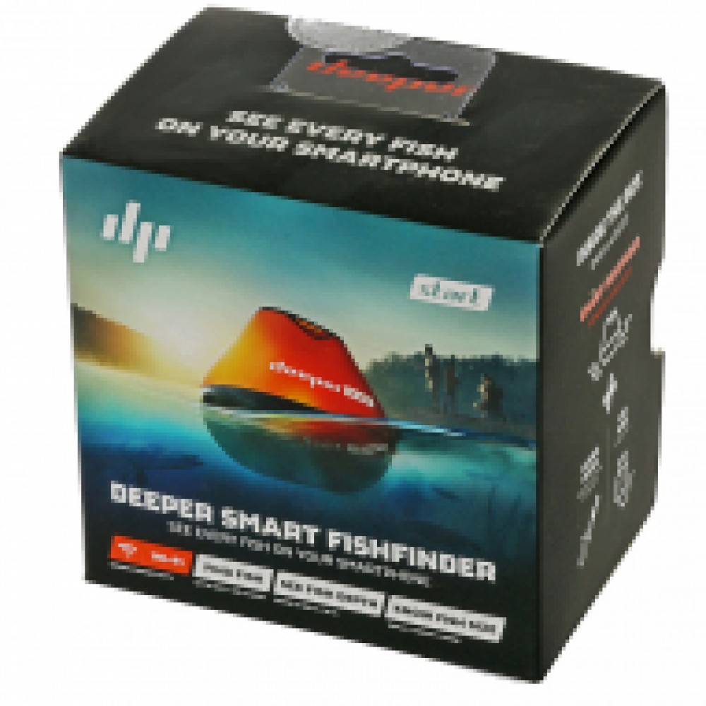 Deeper START portable smart fishfinder with WiFi connectivity and castable wireless sonar designed for recreational fishing from shore, docks, kayaks and small boats