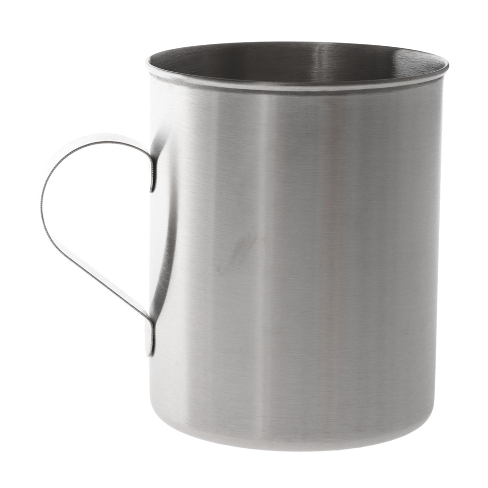 Domex 450ml stainless steel camping mug with durable single-wall design for hiking, camping, travel and outdoor adventure use